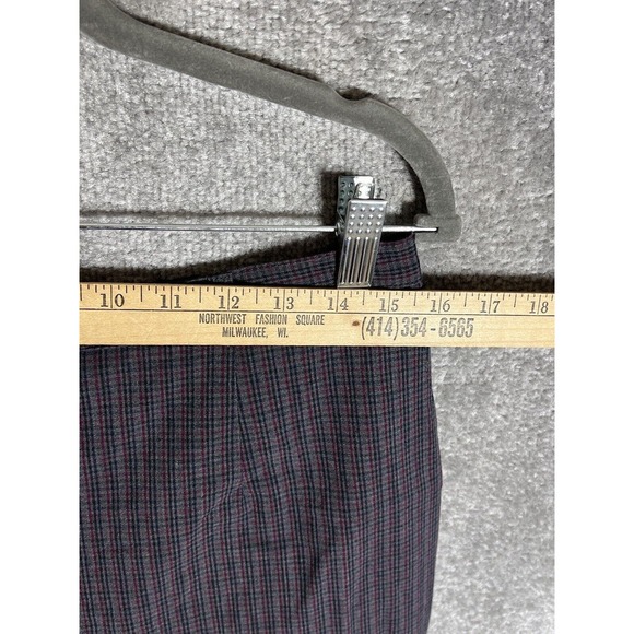 Sag Harbor Petite Gray Plaid Straight Leg Dress Pants Womens Size 12P Stretch‎ - Picture 6 of 9